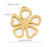 1 Piece Stainless Steel 18K Gold Plated Flower