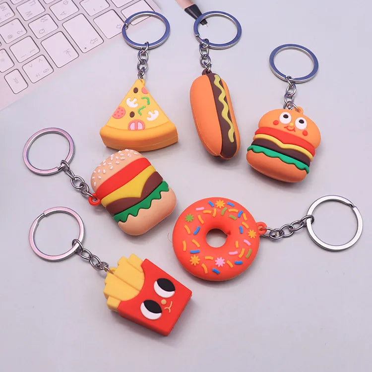 Cute Food Silica Gel Children Unisex Bag Pendant Keychain