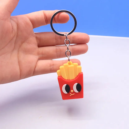 Cute Food Silica Gel Children Unisex Bag Pendant Keychain