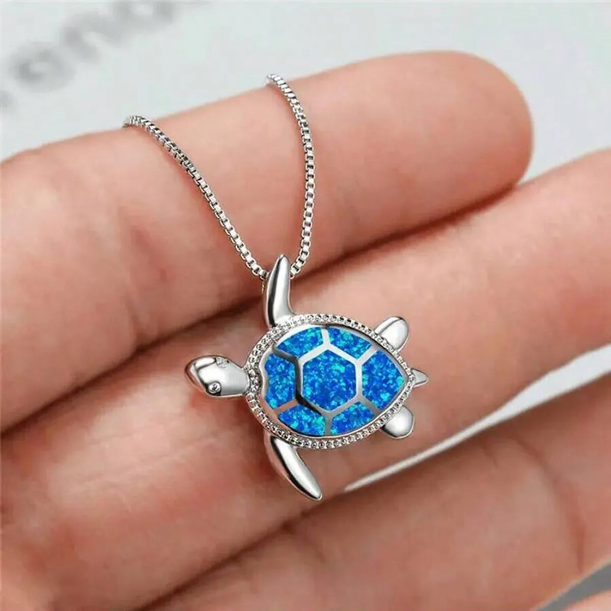 Cute French Style Beach Tortoise Alloy Wholesale Pendant Necklace