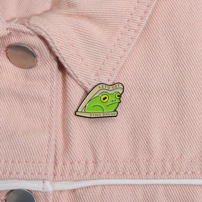 Cute Frog Alloy Stoving Varnish Unisex Brooches