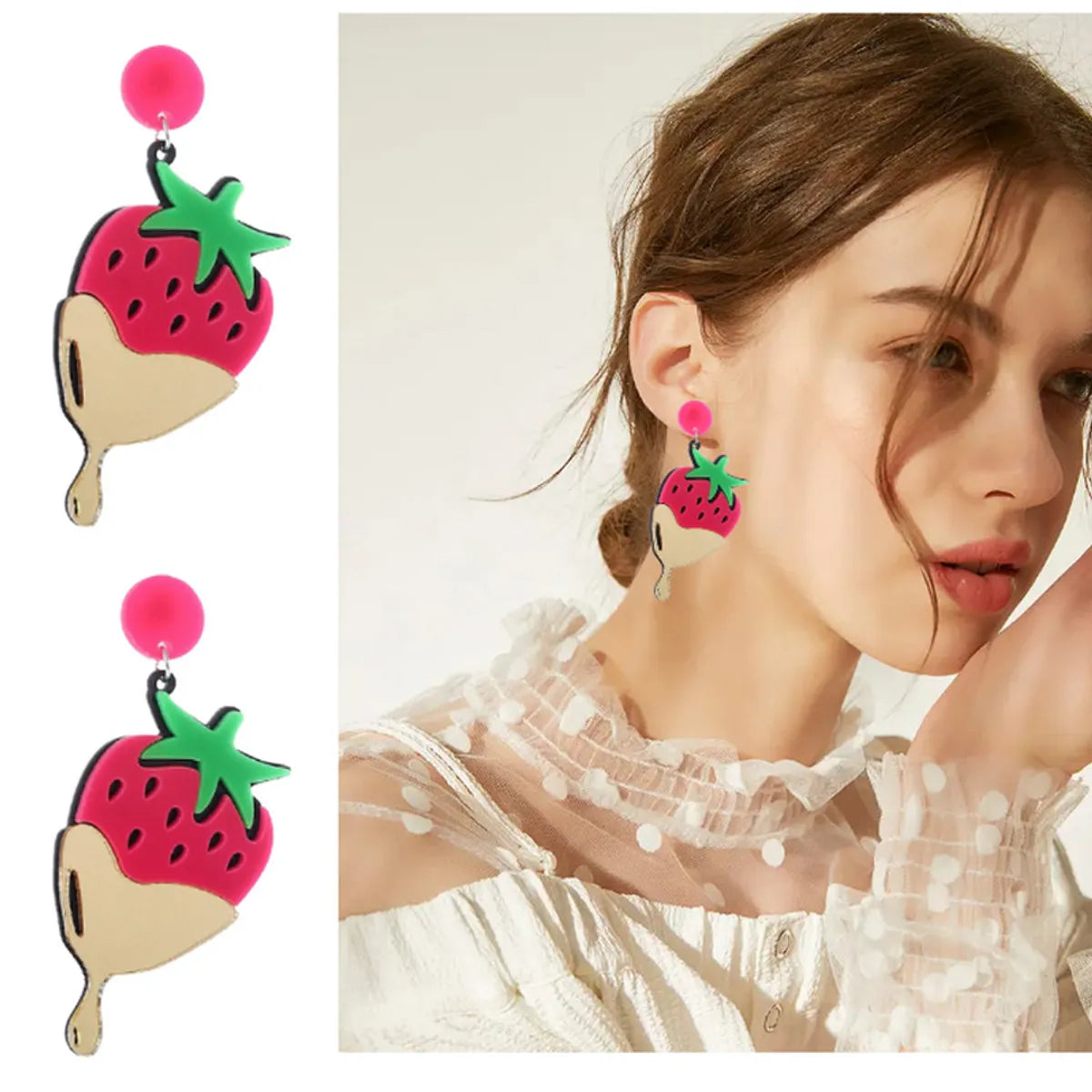 Cute Fruit Arylic Women'S Drop Earrings