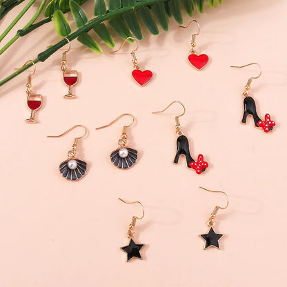 Cute Fruit Flower Alloy Plating Earrings