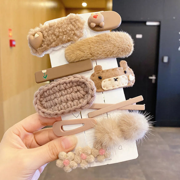 Girl'S Cute Fruit Flower Bow Knot Cloth Hair Clip