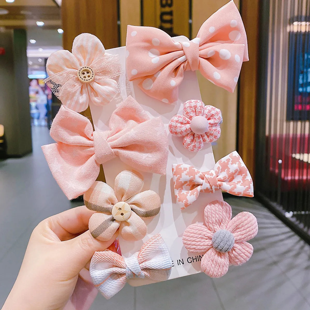 Girl'S Cute Fruit Flower Bow Knot Cloth Hair Clip