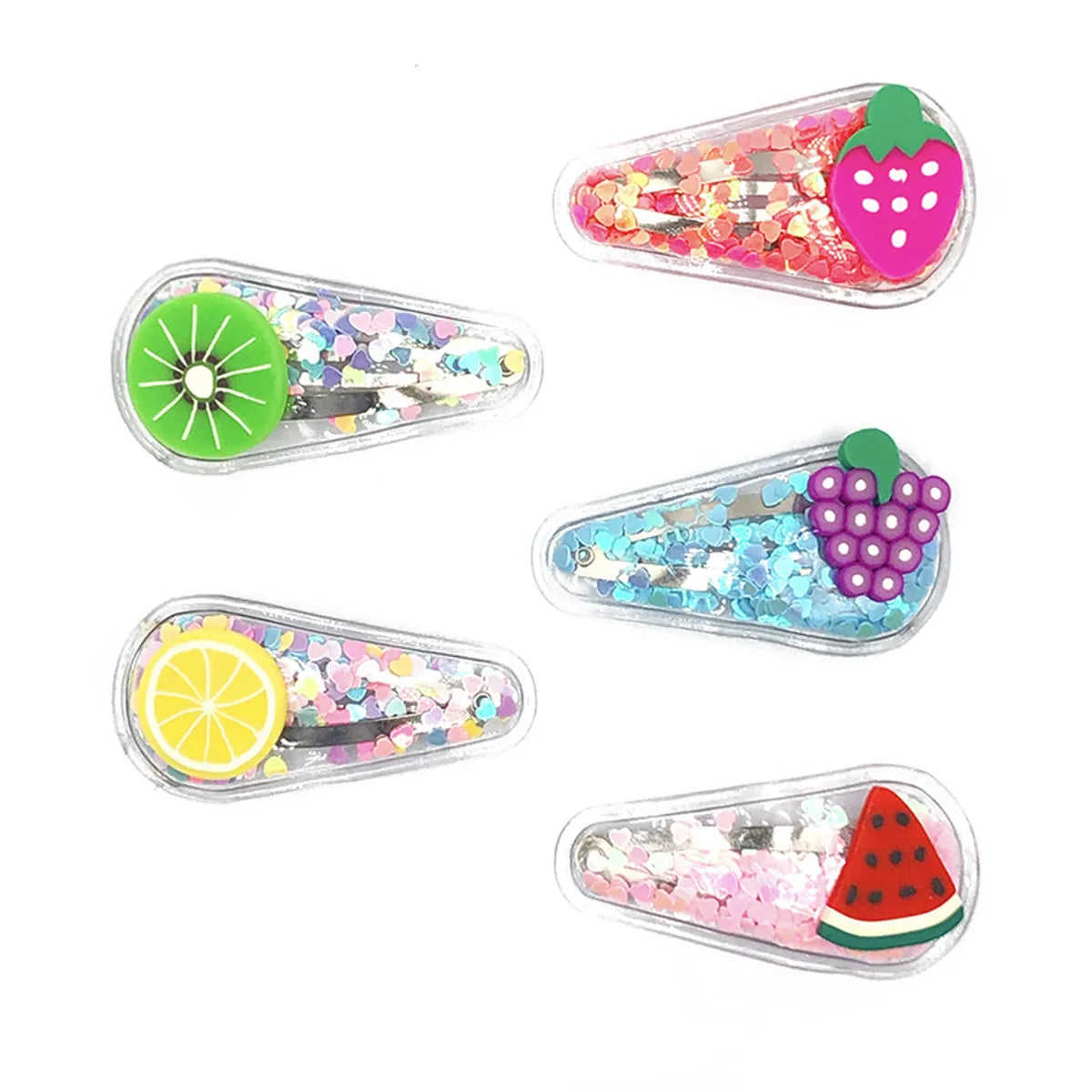 Cute Fruit Sequin Plastic Hair Clip 1 Piece