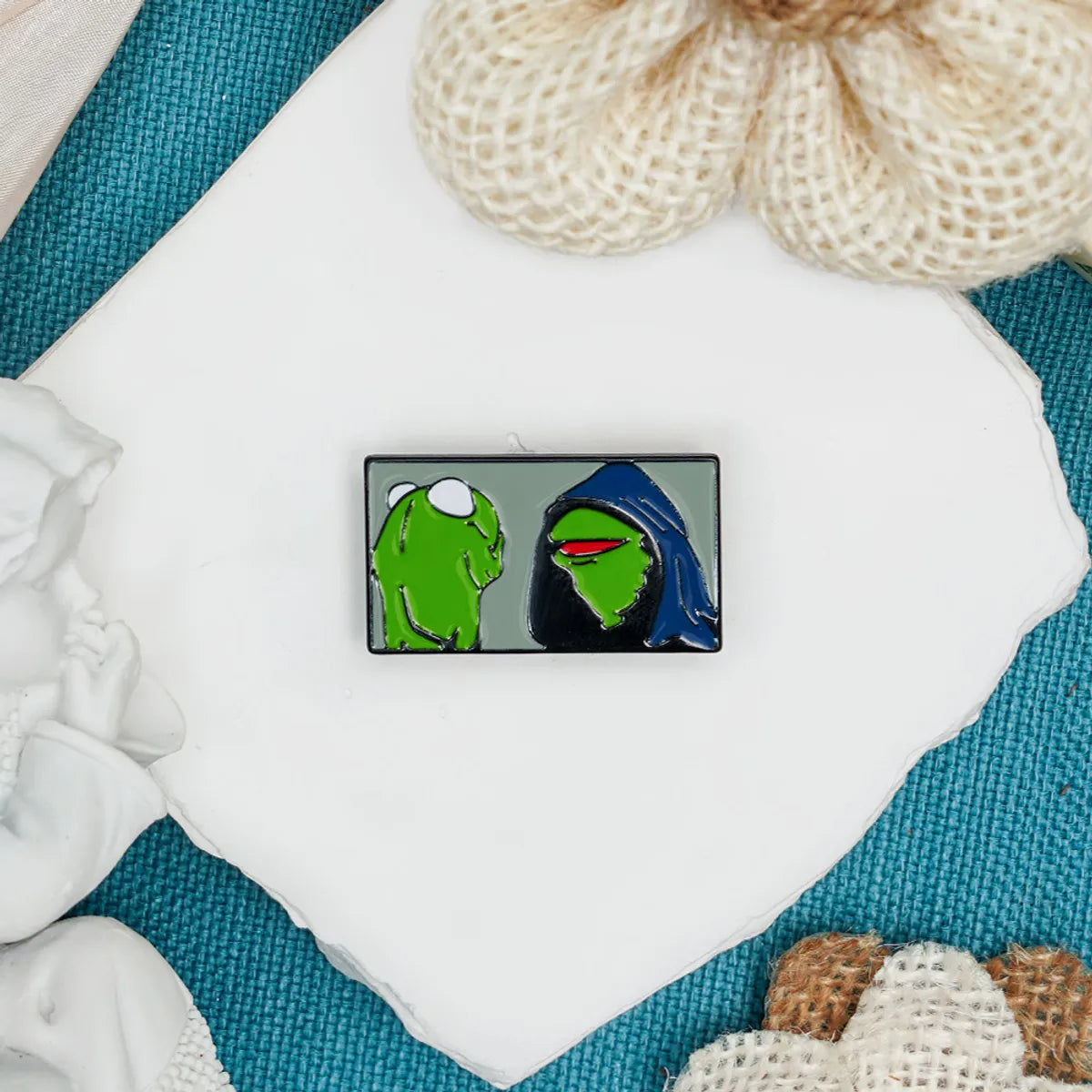 Cute Funny Animal Frog Metal Unisex Brooches