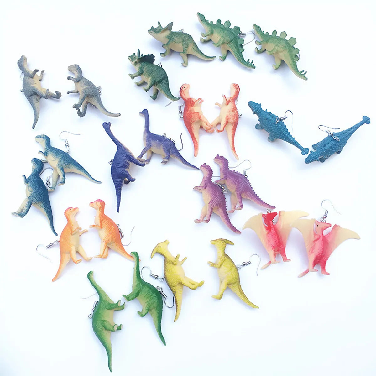 Cartoon Style Dinosaur Resin Three-Dimensional Children Unisex Drop Earrings 1 Pair