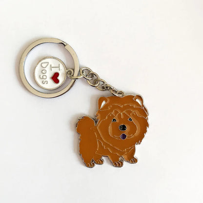 Cute Funny Dog Metal Unisex Keychain