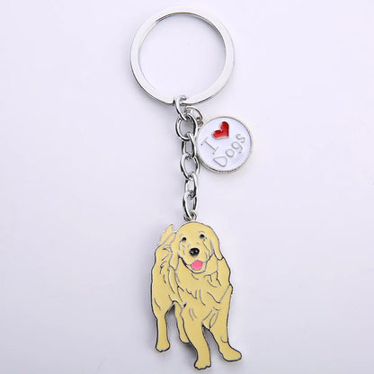 Cute Funny Dog Metal Unisex Keychain