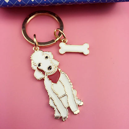 Cute Funny Dog Metal Unisex Keychain