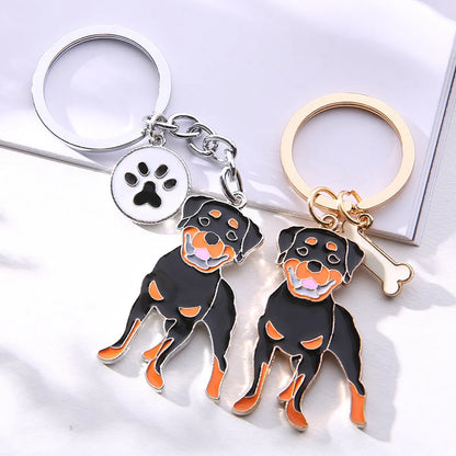 Cute Funny Dog Metal Unisex Keychain