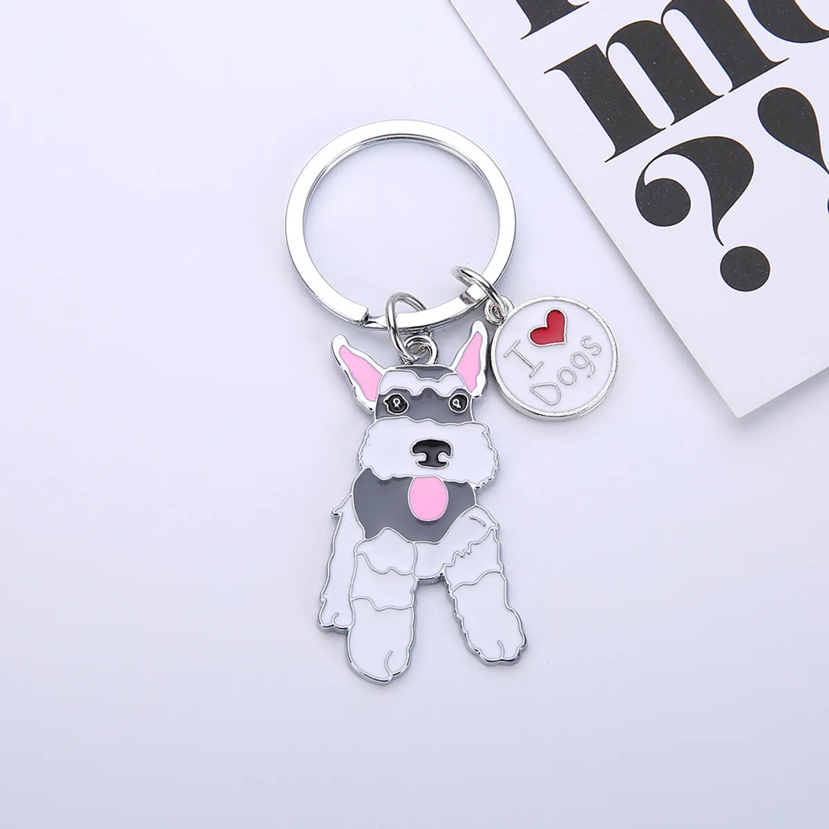 Cute Funny Dog Metal Unisex Keychain