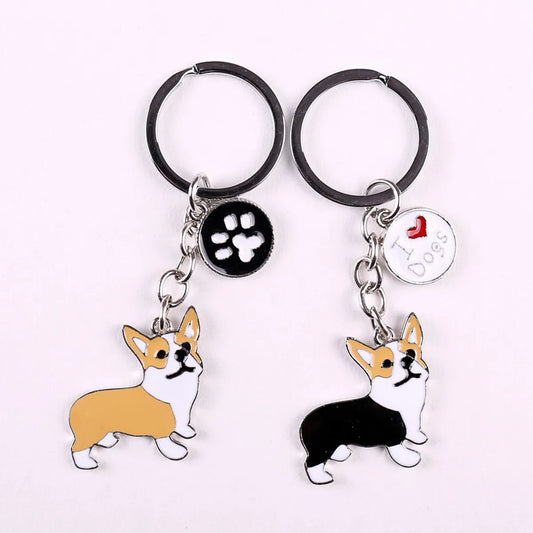 Cute Funny Dog Metal Unisex Keychain