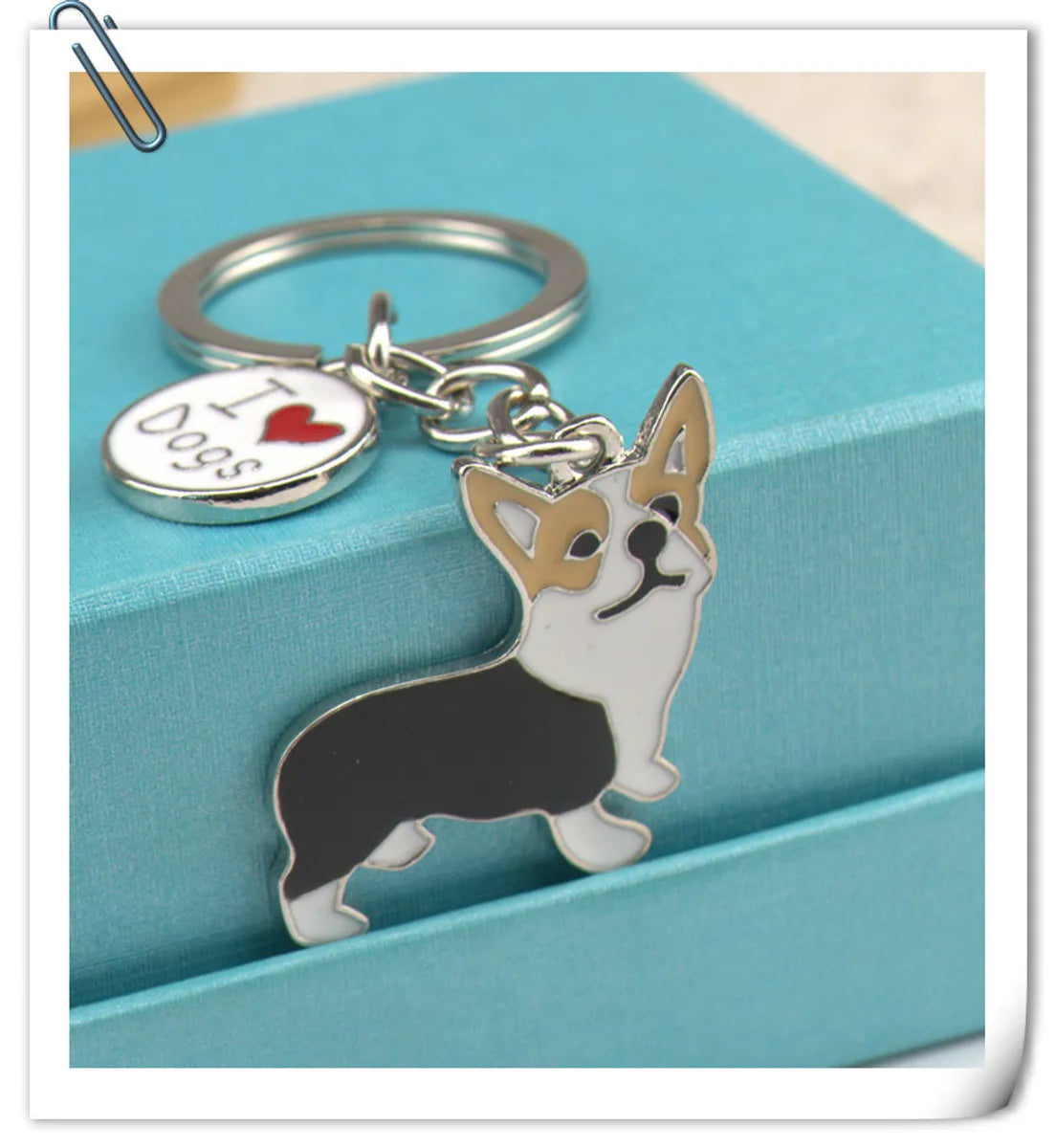 Cute Funny Dog Metal Unisex Keychain