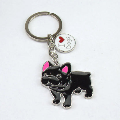 Cute Funny Dog Metal Unisex Keychain