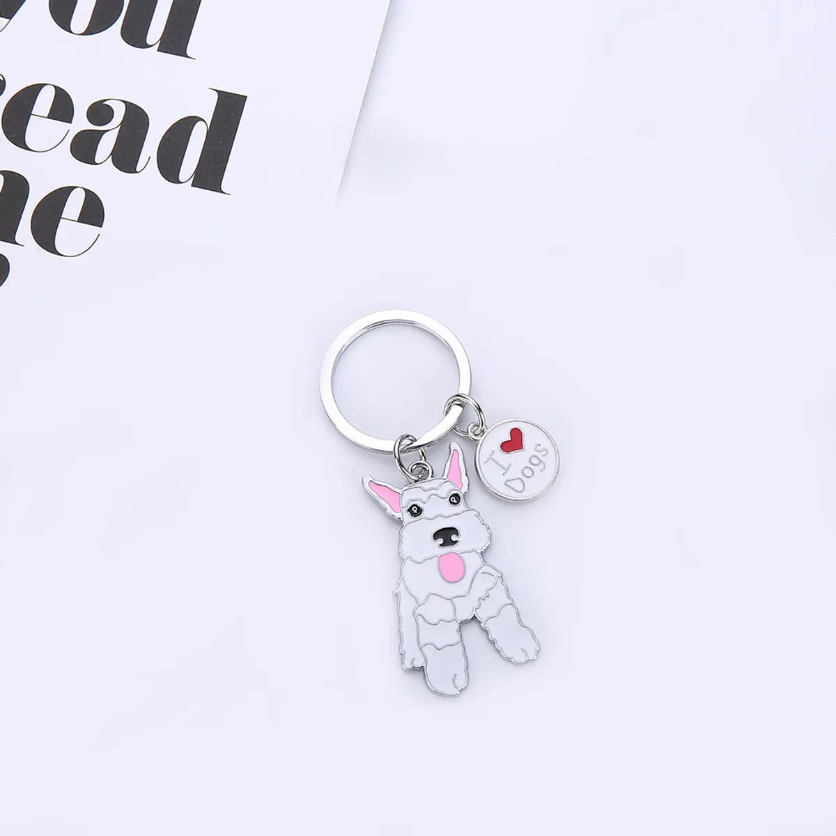 Cute Funny Dog Metal Unisex Keychain