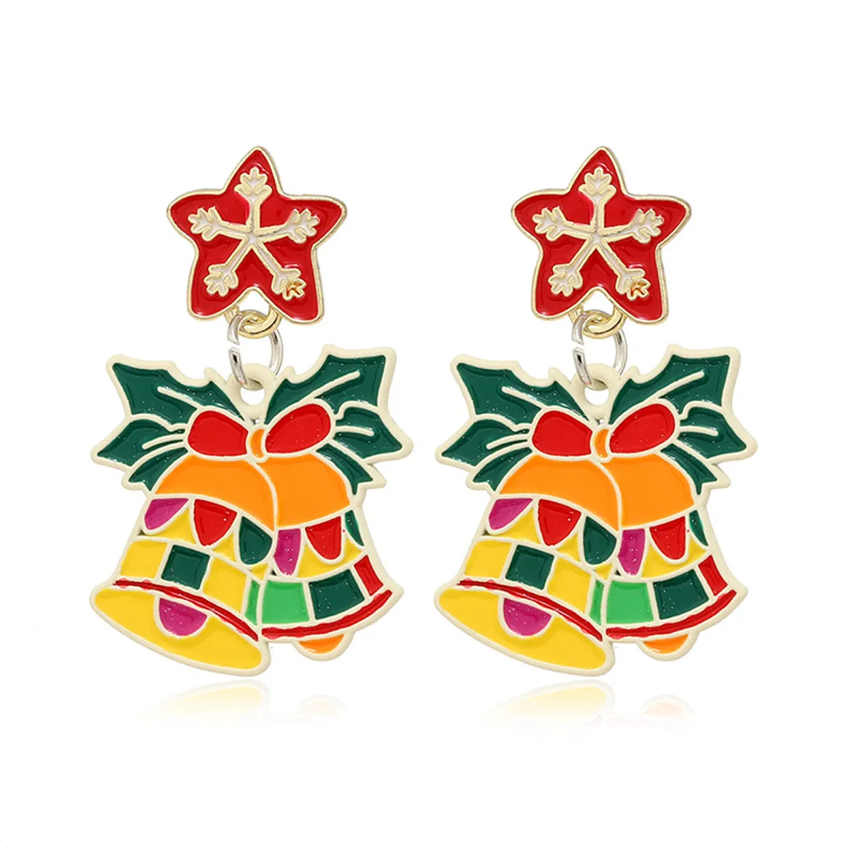 Cute Geometric Alloy Enamel Women's Earrings 1 Pair