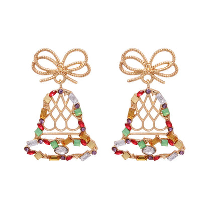 Cute Geometric Alloy Plating Rhinestones Women'S Earrings 1 Pair