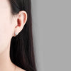 Cute Geometric Cat Claw Footprint Earrings For Women In 925 Sterling Silver With Zircon Inlay Electroplated Ear Buckle Design