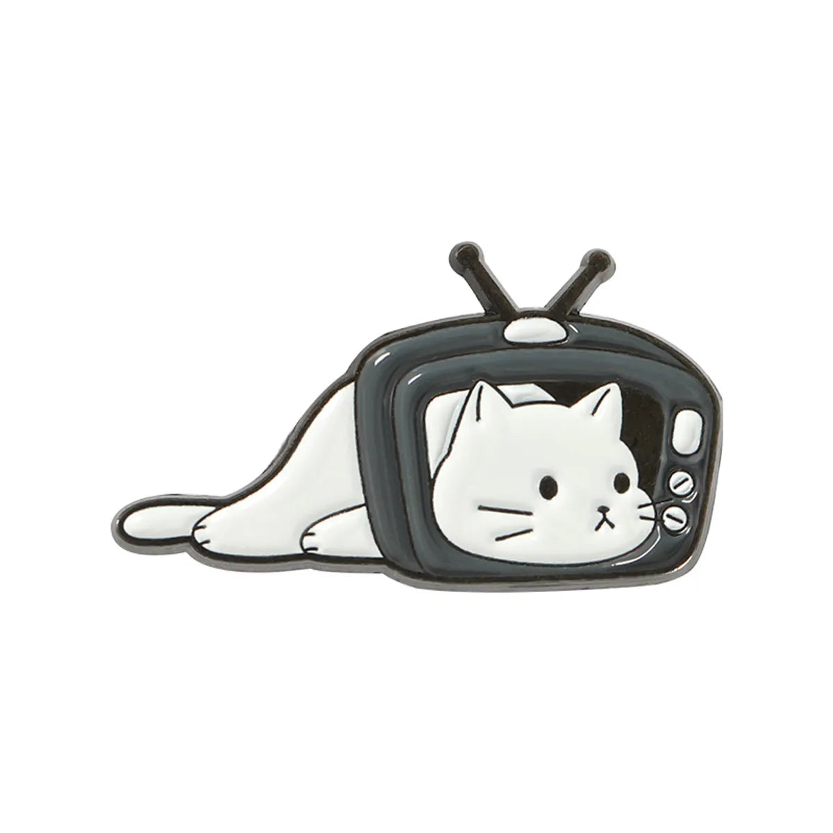 Cute Geometric Polar Bear Cat Alloy Stoving Varnish Brooches