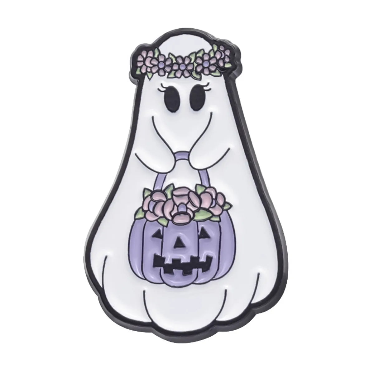 Cute Ghost Alloy Stoving Varnish Women'S Brooches