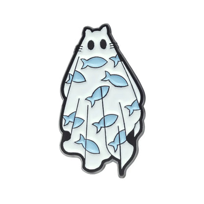 Cute Ghost Alloy Stoving Varnish Women'S Brooches