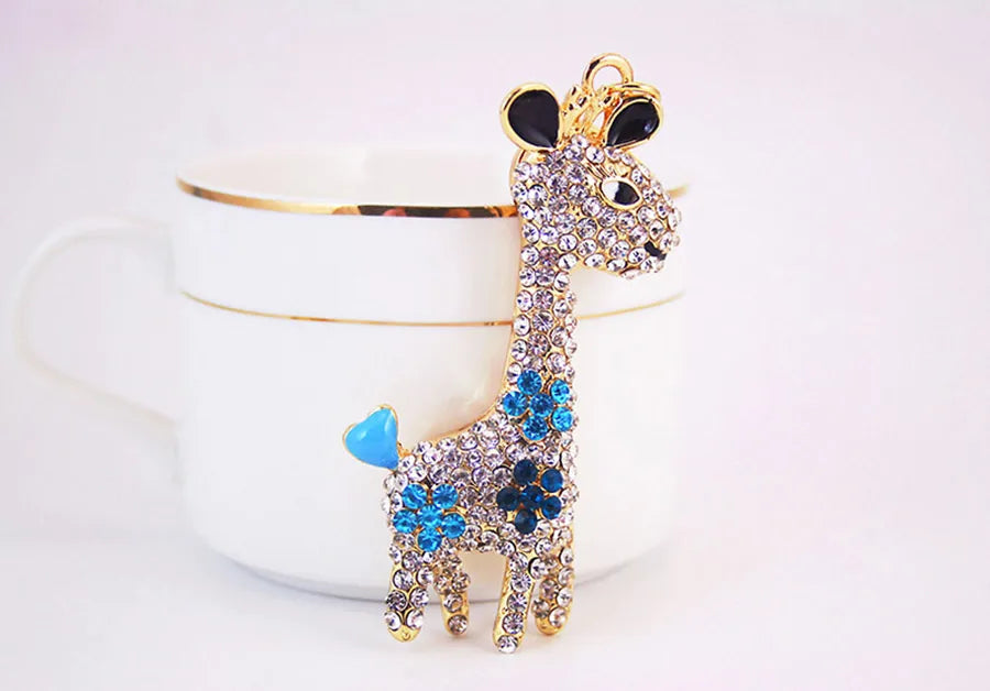 Cute Giraffe Alloy Unisex Bag Pendant Keychain