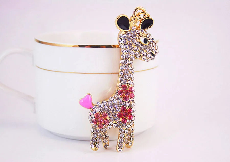 Cute Giraffe Alloy Unisex Bag Pendant Keychain