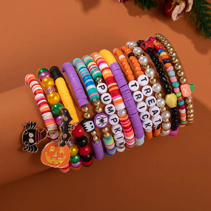 Cute Halloween Pattern Soft Clay Wholesale Bracelets