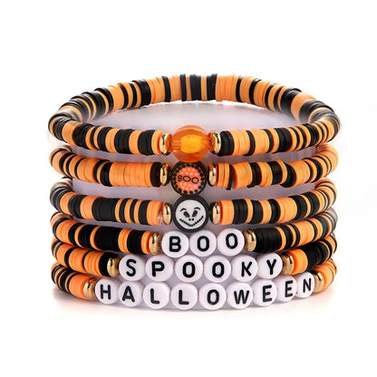 Cute Halloween Pattern Soft Clay Wholesale Bracelets