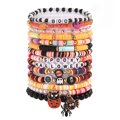 Cute Halloween Pattern Soft Clay Wholesale Bracelets