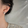Cute Handmade Resin Flower Stud Earrings For Women White Peach Blossom Style Lightweight Floral Earrings