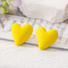 Wholesale Jewelry 1 Pair Cute Heart Shape Alloy Resin Ear Studs