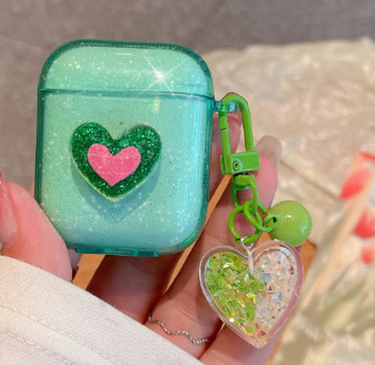 Cute Heart Shape Bluetooth Earbuds Case