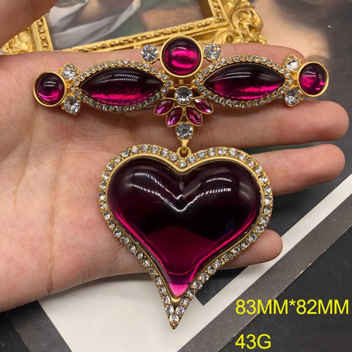 Cute Heart Shape Bow Knot Alloy Inlay Artificial Rhinestones Women's Earrings Brooches