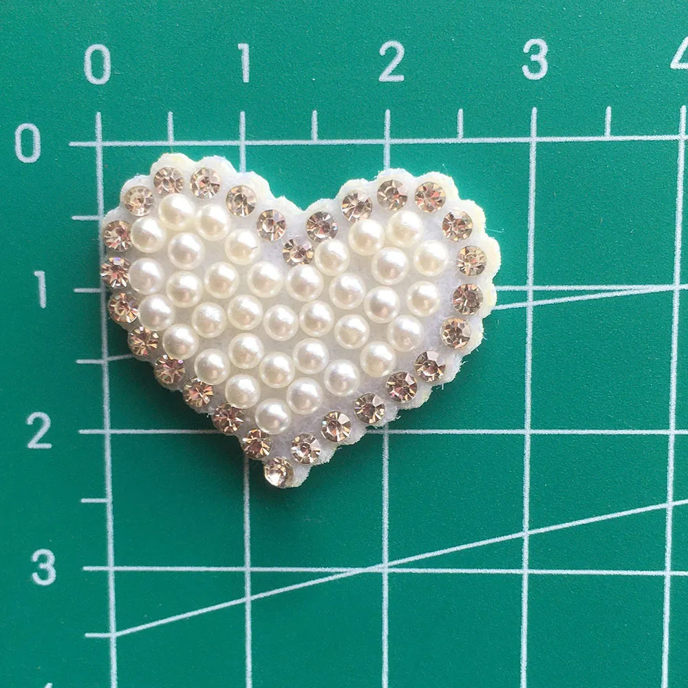 Cute Heart Shape Crown Bow Knot Nonwoven Cloth Sticker 1 Piece