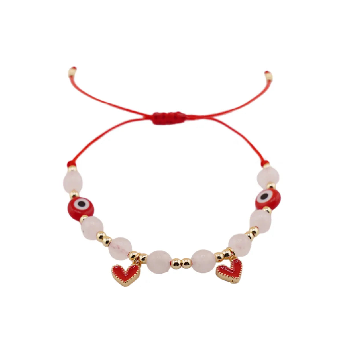 Cute Heart Shape Eye Glass Copper Bracelets In Bulk