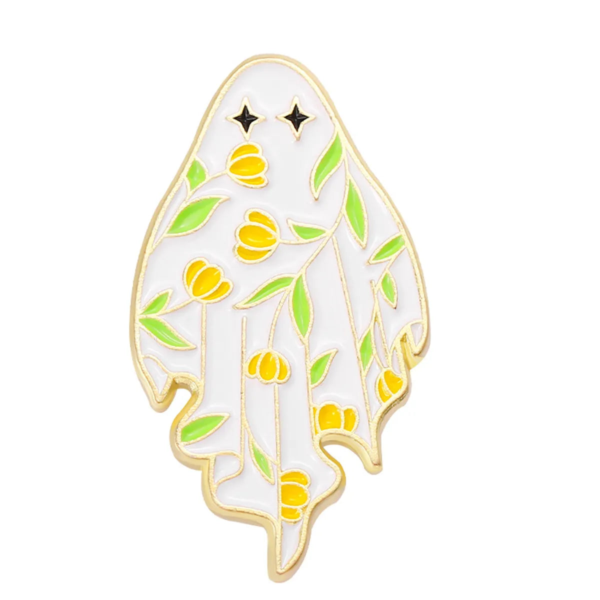 Cute Heart Shape Flower Ghost Alloy Plating Unisex Brooches