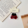 Cute Heart Shape Flower Plastic Resin Stoving Varnish Hair Claws 2 Pieces