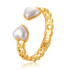 Cute Heart Shape Pearl Alloy Wholesale Bangle