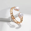 Cute Heart Shape Pearl Alloy Wholesale Bangle