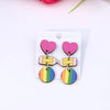 Cute Heart Shape Pencil Arylic Women'S Drop Earrings