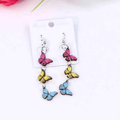 Cute Heart Shape Pencil Arylic Women'S Drop Earrings