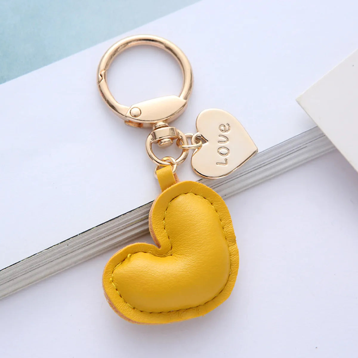 Cute Heart Shape Pu Leather Valentine'S Day Unisex Bag Pendant Keychain