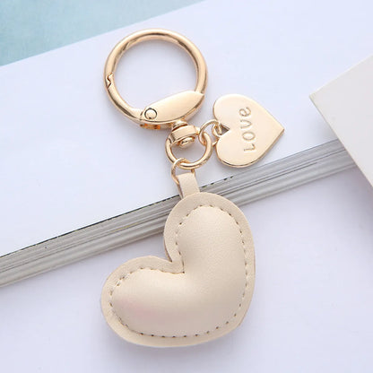 Cute Heart Shape Pu Leather Valentine'S Day Unisex Bag Pendant Keychain