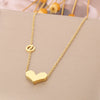 Wholesale Jewelry Cute Heart Shape Stainless Steel 18K Gold Plated Plating Pendant Necklace