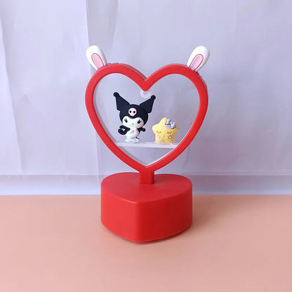 Cute Heart Small Night Led Table Lamp Bedside Lighting