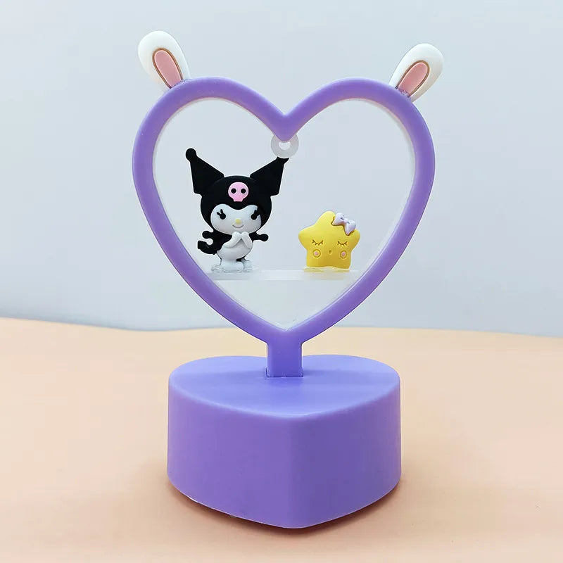 Cute Heart Small Night Led Table Lamp Bedside Lighting