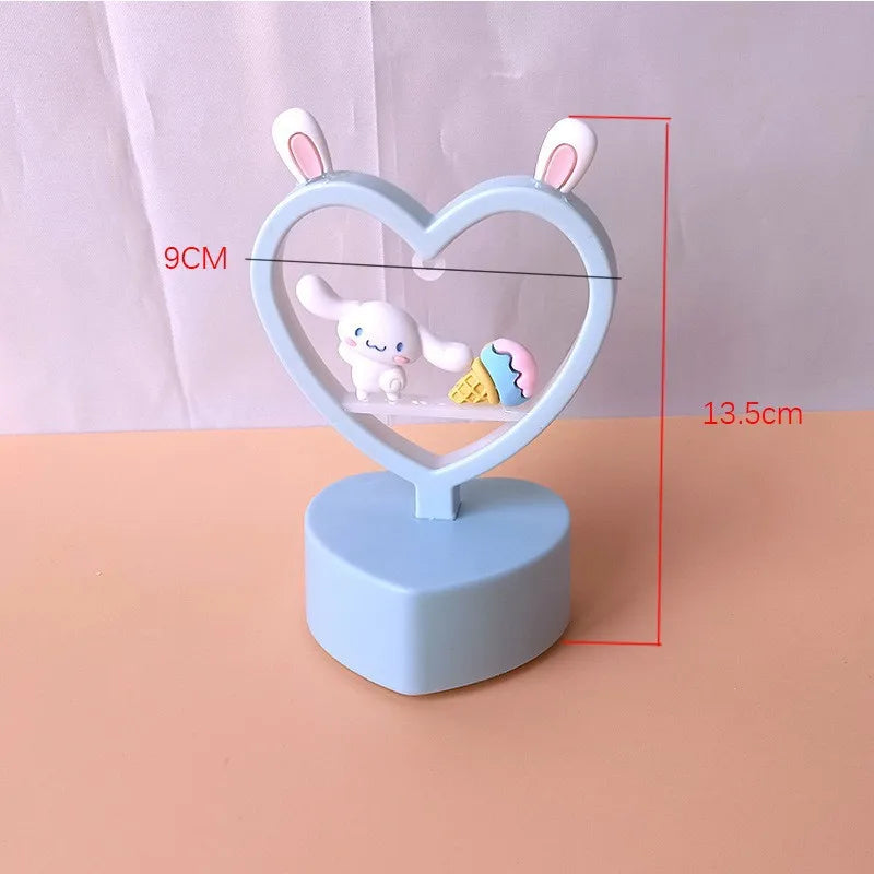 Cute Heart Small Night Led Table Lamp Bedside Lighting